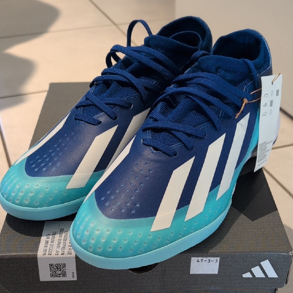 Adidas Men's Blue and Teal Athletic Shoes